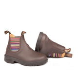 BLUNDSTONE 1413- Kid’s Brown Striped Elastic