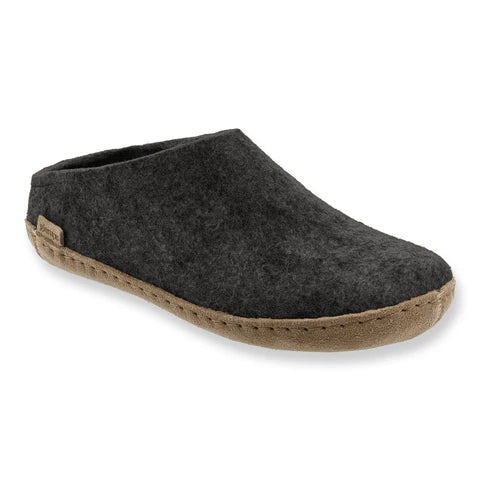 GLERUPS SLIP-ON LEATHER, CHARCOAL