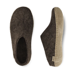 GLERUPS SLIP-ON LEATHER-BROWN