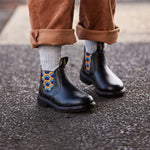 BLUNDSTONE 2254 - Kid’s Black with Rainbow Elastic and Contrast Stitching